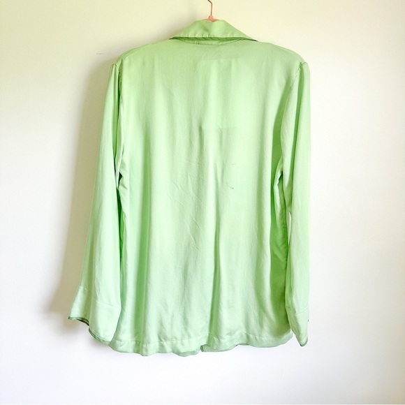 NWT Sleeper Mint Green Button Front Pajama Top Oversized sz Small - Picture 7 of 9